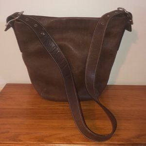 Coach leather shoulder saddle bag